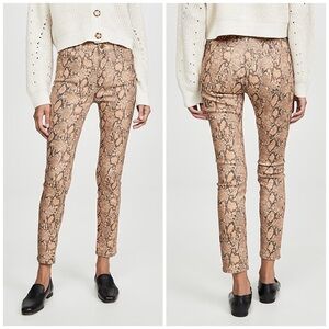 Frame Le High Crop Skinny Jeans Coated Python 26